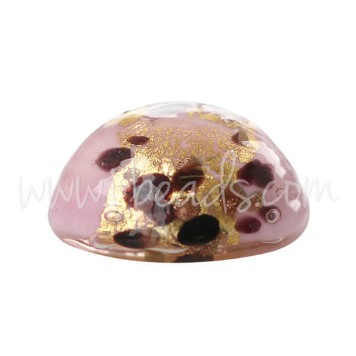 Kaufen Sie Perlen in Deutschland Murano Cabochon Pink Leopard 20mm (1)