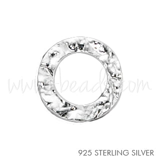 Sterling Silber Gehammerter Ring 16mm (1)