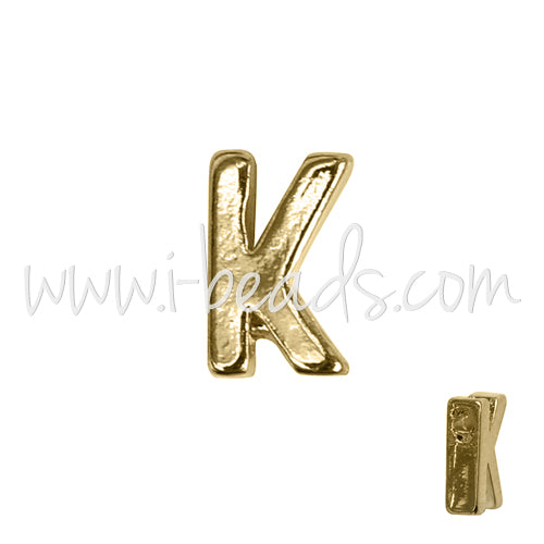 Buchstabenperle K vergoldet 7x6mm (1)