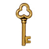 Schlüssel charm antik vergoldet (1)