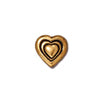 Kaufen Sie Perlen in Deutschland Dreifaches Herz 8mm Goldfarben (1)