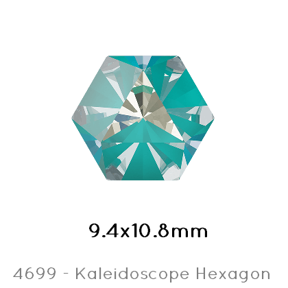 Kaufen Sie Perlen in Deutschland Swarovski 4699 Kaleidoscope Hexagon  Crystal LAGUNA delite 9,4x10,8mm (1)