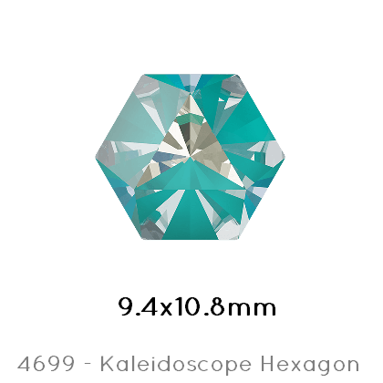 Swarovski 4699 Kaleidoscope Hexagon  Crystal LAGUNA delite 9,4x10,8mm (1)