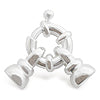 Kaufen Sie Perlen in Deutschland Federringverschluss mit Perlenkappen Silberfarben 12mm (1)