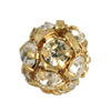 Strasskugel crystal aus goldfarbenem metall 8mm (2)