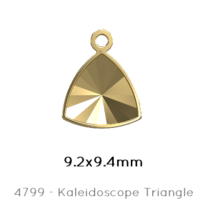 Kaufen Sie Perlen in Deutschland Swarovski 4799/J Kaleidoscope Triangle Fancy Stone settings golden  9,2x9,4mm (2)