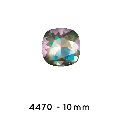 Swarovski 4470 Cushion Square  Crystal Army Green Delite-10mm (1)