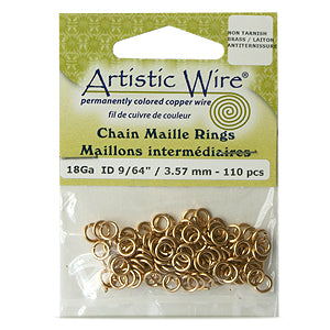 Kaufen Sie Perlen in Deutschland 110 Artistic Wire chain-maille-ringe vermessingt mit anlaufschutz 18 kaliber 3.57mm (1)