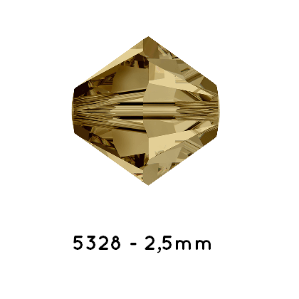 Swarovski 5328 Xillion bead crystal LIGHT COLORADO TOPAZ 2,5mm (x40)