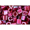 cc332 - Toho cube perlen 4mm gold lustered raspberry (10g)