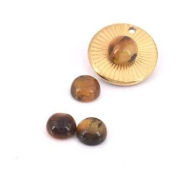 Kaufen Sie Perlen in Deutschland Runder cabochon Tigeraugen 6mm (2)