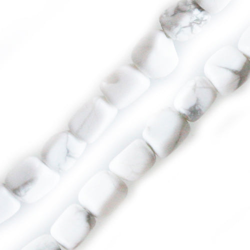 Kaufen Sie Perlen in Deutschland Weißer howlite nugget perlen 8x10mm strang (1)