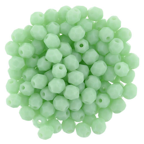 Glasschliffperlen  OPAQUE GREEN PEA 3mm (30)