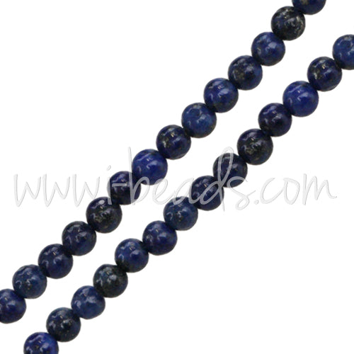 Kaufen Sie Perlen in Deutschland Natur Lapis Lazuli Tiger Runde Perlen 4mm am Strang (1)