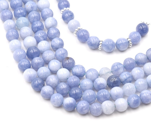 Kaufen Sie Perlen in Deutschland Gefärbt natürlichem Quarz runde Perle Stränge, Nachahmung Aquamarin 6mm (1)