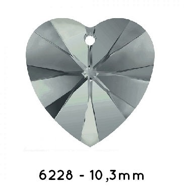 Swarovski  6228 Xilion Heart Pendant Black Diamond 10,3x10 mm (1)