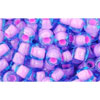 cc937 - Toho rocailles perlen 6/0 aqua/bubble gum pink lined (10g)