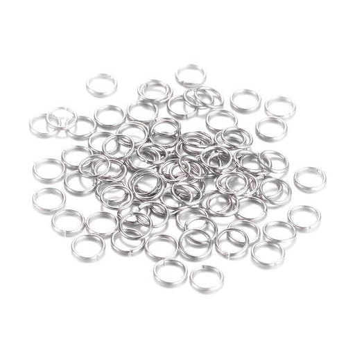 Kaufen Sie Perlen in Deutschland Offene Ringe Edelstahl Farbe Edelstahl 4mmx0,5 (50)