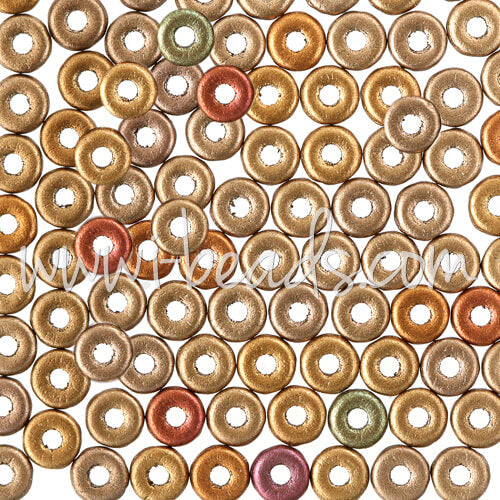 O beads 1x3.8mm bronze rainbow  (5g)