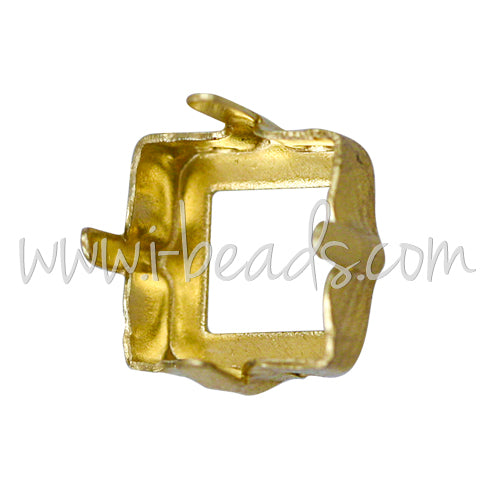 Swarovski brass setting for 4428 Xilion square 6mm (6)