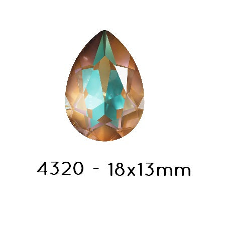 Kaufen Sie Perlen in Deutschland Swarovski 4320 Fancy Stone PEAR- Cappuccino DELITE-18x13mm (1)