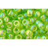 cc164 - toho rocailles perlen 6/0 transparent rainbow lime green (10g)
