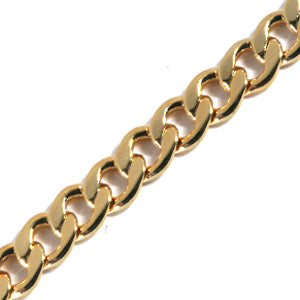 Kaufen Sie Perlen in Deutschland Gold-Plattierte Kette mit 5,5x6,2mm ovalen Ringen (50cm)