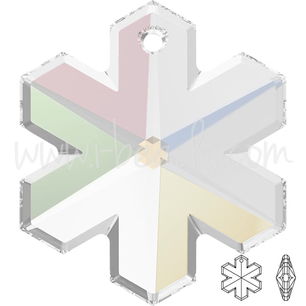 swarovski anhänger schneeflocke crystal ab 30mm (1)