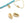 Perlen Einzelhandel Kauri Form, Stecker, Cabochon oder Anhänger - 12mm - Gold plated (2)
