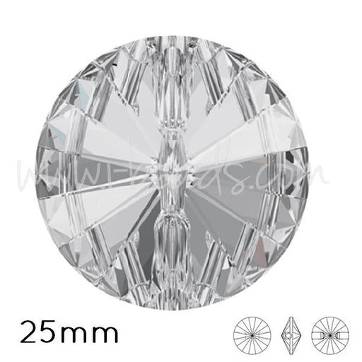 Kaufen Sie Perlen in Deutschland Czech Crystal Rivoli Round Button 25mm (1)