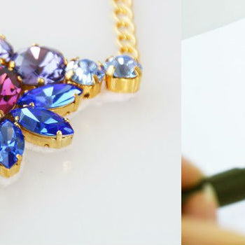 DIY Kristall Swarovski Elements Halskette