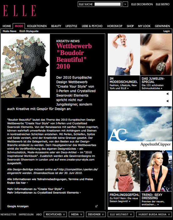 Boudoir Beautiful auf ELLE Online