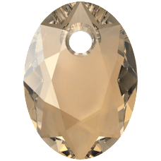 Crystal4You 6438 Anhänger oval Farbe: Golden Shadow 9 mm (2 Stück)