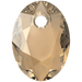 Crystal4You 6438 Anhänger oval Farbe: Golden Shadow 9 mm (2 Stück)