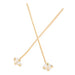 Stecknadel aus feinem Goldmessing mit klarem Zirkon – 42 x 3 x 0.6 mm (2)