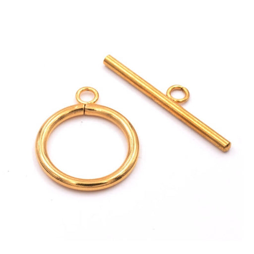 Kaufen Sie Perlen in Deutschland T-Verschluss – goldfarbener Edelstahl 22 mm und T-Steg 35 mm (1)
