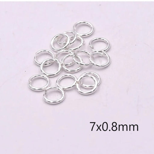 Kaufen Sie Perlen in Deutschland Biegering aus silbernem Edelstahl - 7x0.8mm (10)