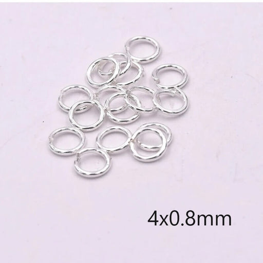 Kaufen Sie Perlen in Deutschland Biegering aus silbernem Edelstahl - 4x0.8mm (10)