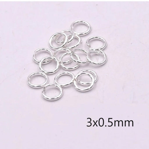Kaufen Sie Perlen in Deutschland Biegering aus silbernem Edelstahl - 3x0.5mm (10)