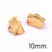 Krallenendverschlüsse für goldfarbene Edelstahlbandschnur 9,5 x 10,5 mm (4)