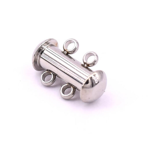 Kaufen Sie Perlen in Deutschland Schiebeverschluss 2 Reihen Edelstahl 15mm (1)