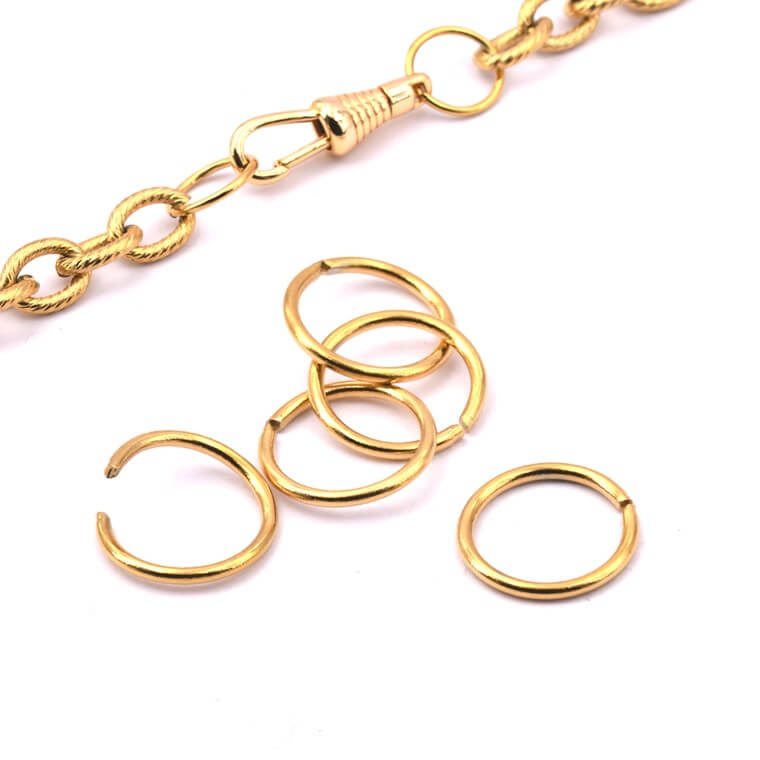 100 Offene Biegeringe, 2 Mm, Aus Vergoldetem Edelstahl – Perfekt Für Schmuck-DIY & Miniatur-Projekte