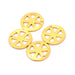 Geometrischer flacher runder Anhänger 13 mm goldener Stahl – Loch: 1 mm (4)