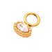 Vergoldeter Edelstahlanhänger 5mm und Zirkonauge - Loch: 2mm (1)