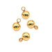Kugelanhänger 4mm aus goldenem Edelstahl - Loch: 1,5mm (4)