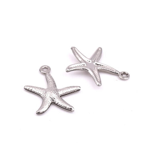 Kaufen Sie Perlen in Deutschland Seestern-Anhänger aus Edelstahl – 19 x 16 mm (1)