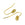 Perlen Einzelhandel Ohrring-Haken und Tablett 6mm goldener Edelstahl - Loch: 1mm (2)