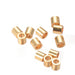 Röhrchenperlen 2 x 2 mm – goldener Edelstahl – Loch: 1 mm (10)