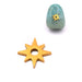 Cabochon-Sternperle – goldener Edelstahl 8 mm – Loch: 1 mm (1)