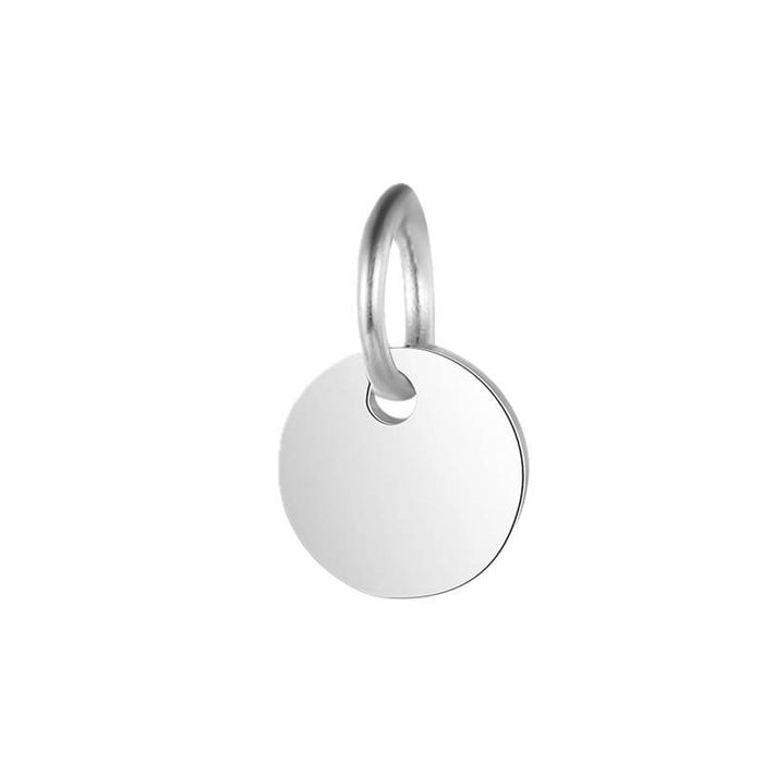 Runder Anhänger 8 mm – Edelstahl – Loch: 3.5 mm (1)